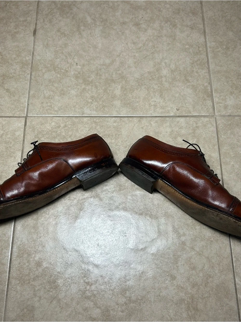 Johnston Murphy Conard Mens Cap Toe Oxford Dress Shoes Size 12N Brown Leather